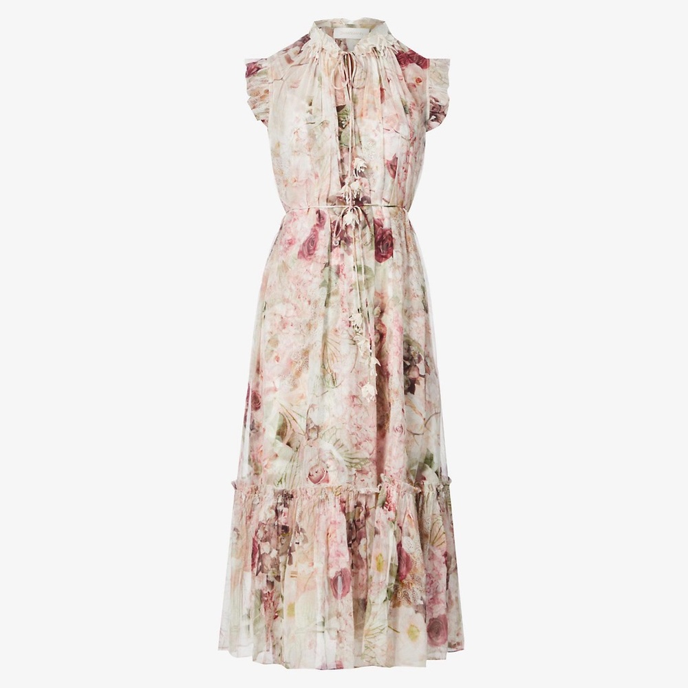 🪷 Zimmermann Dancer Flutter Silk Floral Dress